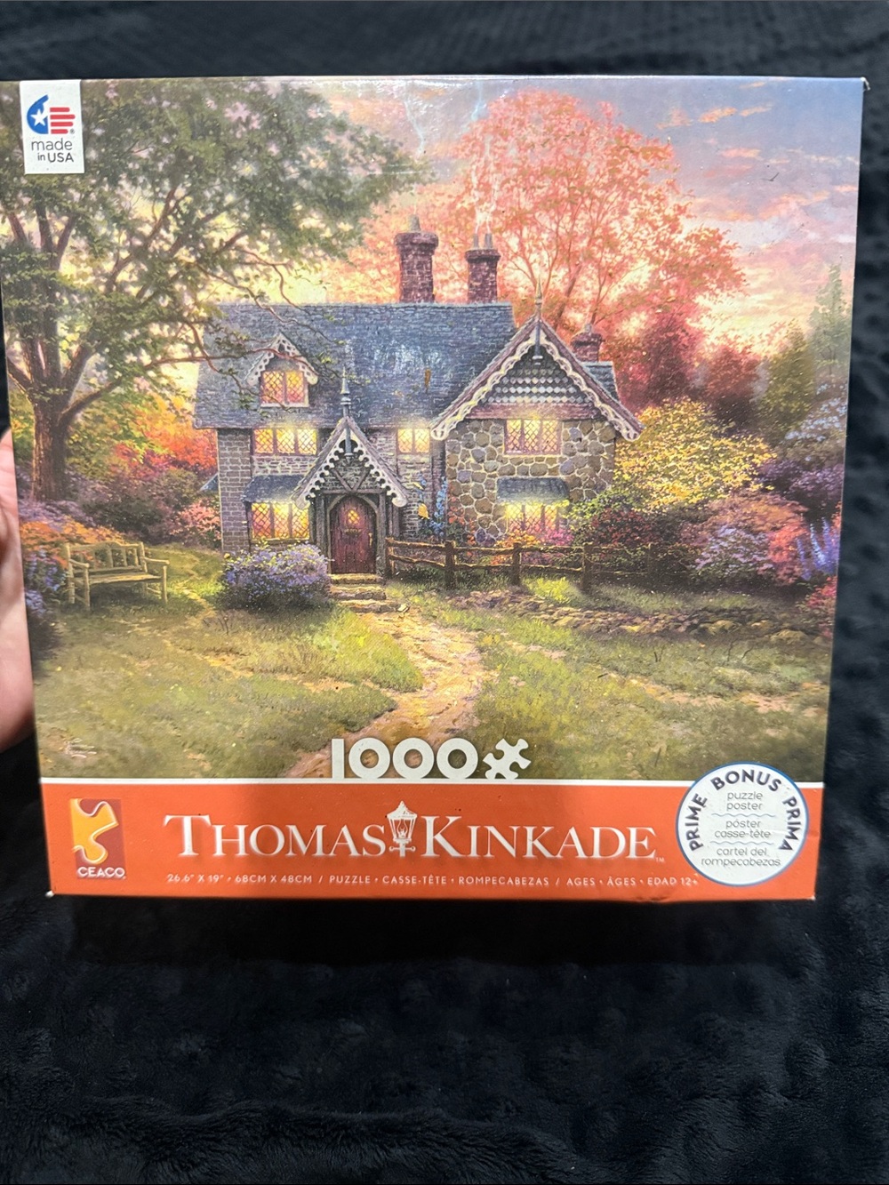Thomas Kinkade Cottage Evening Puzzle - 1000 piece